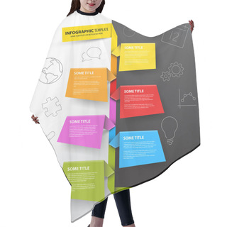 Personality  Infographic Timeline Report Template Hair Cutting Cape