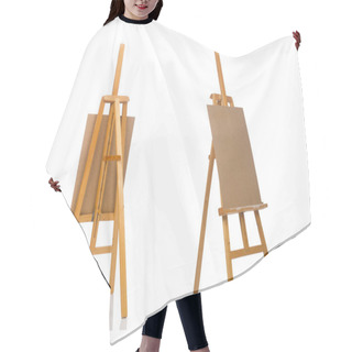 Personality  Easel Isolated On The White Background Hair Cutting Cape