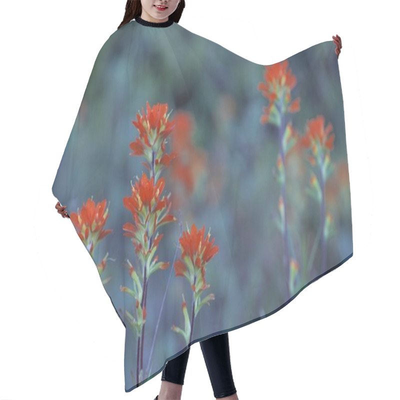 Personality  Red Indian Paintbrush Flowers Hair Cutting Cape