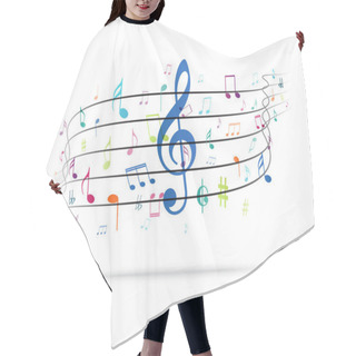 Personality  Colorful Music Design  Hair Cutting Cape