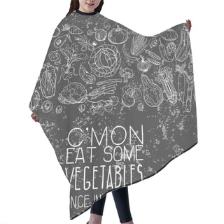 Personality  Different Vegetables Drawings Hair Cutting Cape