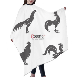 Personality  Vector Group Of Rooster Design On White Background. Hair Cutting Cape