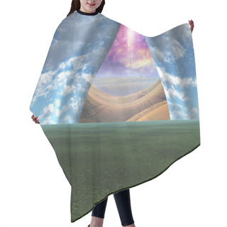 Personality  Sky Pulled Apart Like Curtain To Reveal The Christ Hair Cutting Cape