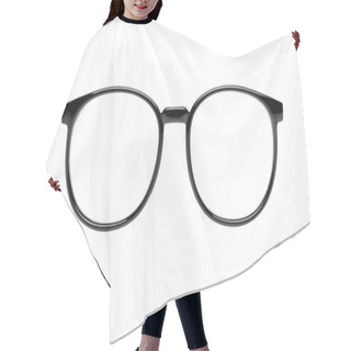 Personality  Nerd Glasses Isolated On White Hair Cutting Cape