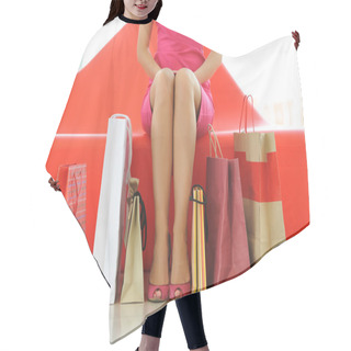 Personality  Woman Shopping Hair Cutting Cape