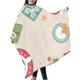 Personality  Top View Of Christmas Celebration Hair Cutting Cape