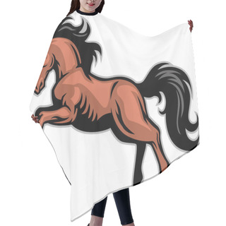 Personality  Running Mustang Horse Suitable For Your Logo Or Any Other Purpose Hair Cutting Cape