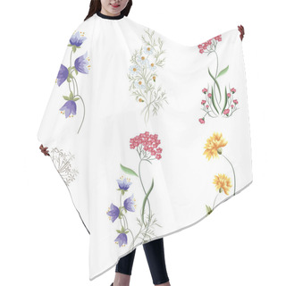Personality  Set Of Graphic Elements For Botanical Compositions Hair Cutting Cape