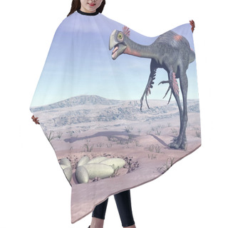 Personality  Female Gigantoraptor Going To Its Nest - 3D Render Hair Cutting Cape