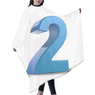 Personality  3d Shiny Blue Number 2 Hair Cutting Cape