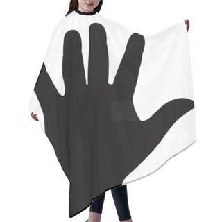 Personality  A Lady Hand, Silhouette Vector Hair Cutting Cape