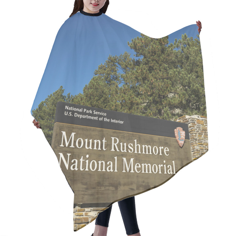 Personality  Mount Rushmore Sign. Hair Cutting Cape