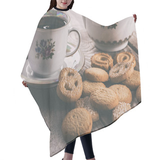 Personality  Tea With Danish Butter Cookies Hair Cutting Cape