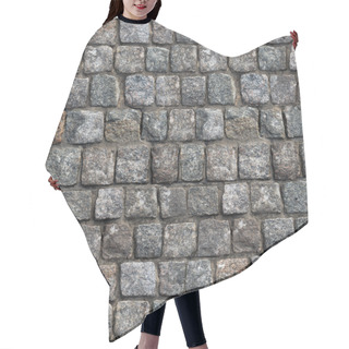 Personality  Gray Old Stone Road Surface -Seamless Texture. Hair Cutting Cape