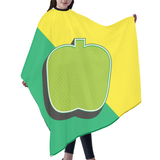 Personality  Apple Green And Yellow Modern 3d Vector Icon Logo Hair Cutting Cape