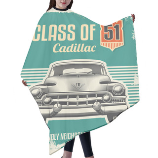 Personality  Vintage Metal Sign - Classic Car Poster Hair Cutting Cape