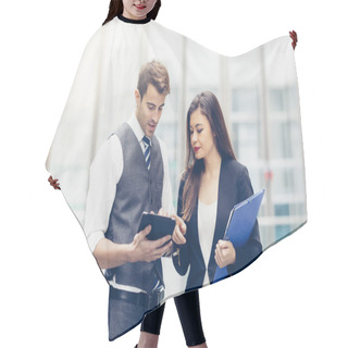 Personality  Business People Meeting Hair Cutting Cape