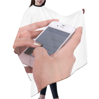 Personality  Hands Texting Phone Hair Cutting Cape
