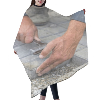 Personality  Laying Concrete Brick Pavers 3 Hair Cutting Cape
