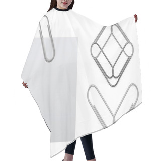 Personality  Vector Sticky Note With Paper Clip Hair Cutting Cape
