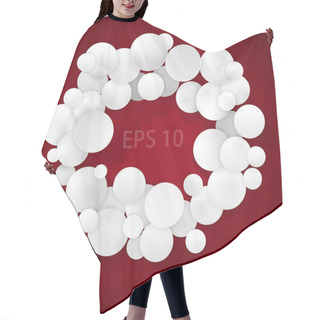 Personality  Bubbles Design On A Red Background Design Hair Cutting Cape