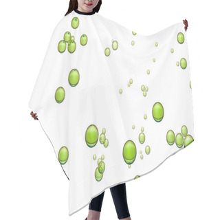 Personality  Beautiful Green Air Bubbles Hair Cutting Cape