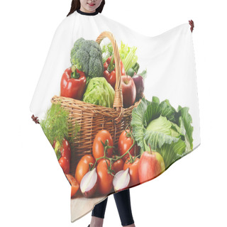 Personality  Vegetables In Wicker Basket Hair Cutting Cape