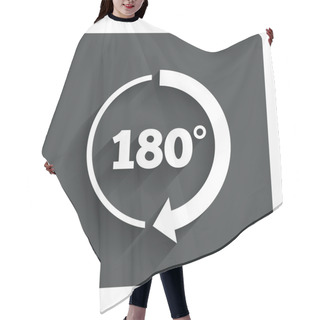 Personality  Angle 180 Degrees Sign Icon. Geometry Math Symbol Hair Cutting Cape
