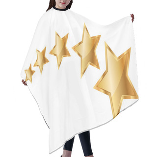 Personality  Vector Illustration Gold Stars Hair Cutting Cape