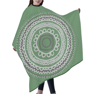 Personality  Circular Seamless Pattern Of Colored Hand Drawn Motifs Hair Cutting Cape