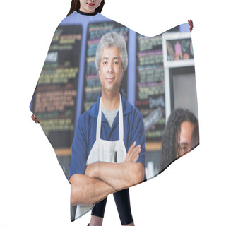 Personality  Confident Cafe Owner Hair Cutting Cape