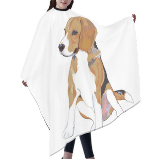 Personality  Sitting Beagle Hair Cutting Cape