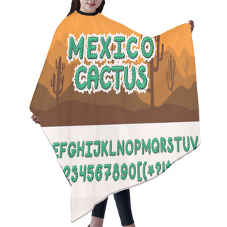 Personality  Horizontal Banner Set With Cactus Plants Hair Cutting Cape