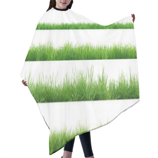 Personality  Collection Of Green Grass Borders, Seamless Horizontally, Isolated On White Background. 3D Render. Hair Cutting Cape