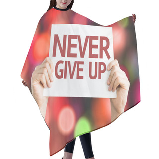 Personality  Never Give Up Card Hair Cutting Cape