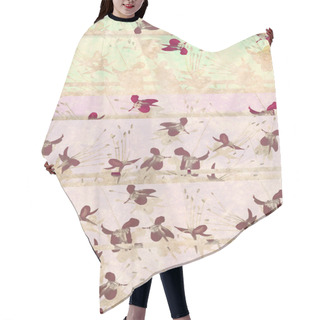 Personality  Portrait Of Butterfly Flowers Hair Cutting Cape
