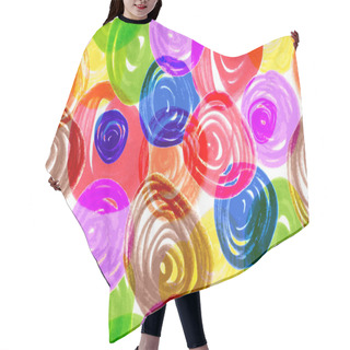 Personality  Seamless Pattern Of  Spots Colored Hair Cutting Cape