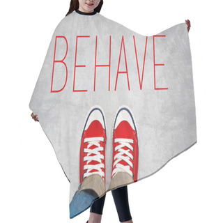 Personality  Behave Reminder For Young Person, Top View Hair Cutting Cape