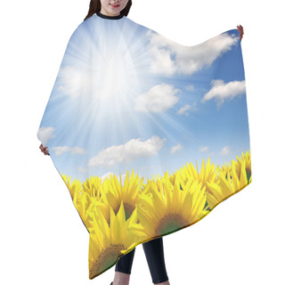 Personality  Sunflower Field Hair Cutting Cape