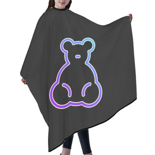 Personality  Baby Bear Toy Blue Gradient Vector Icon Hair Cutting Cape