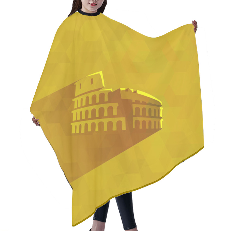 Personality  Colosseum. Vector Format. Hair Cutting Cape