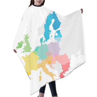 Personality  Colorful Vector Map Of EU, European Union, Member States Hair Cutting Cape