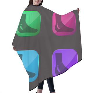 Personality  Ankle Four Color Glass Button Icon Hair Cutting Cape