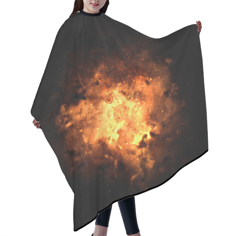 Personality  Fiery Exploding Burst hair cutting cape