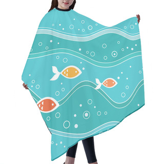 Personality  Seamless Background With Fish Hair Cutting Cape