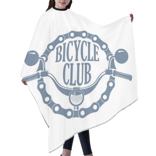 Personality  Retro Monochrome Bikes And Scooters Club Logo Hair Cutting Cape