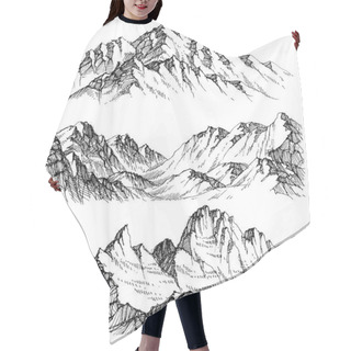 Personality  Mountains Vector Set Hair Cutting Cape
