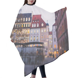 Personality  Beautiful Super Wide-angle Sunny Aerial View Of Munich, Bayern,  Hair Cutting Cape