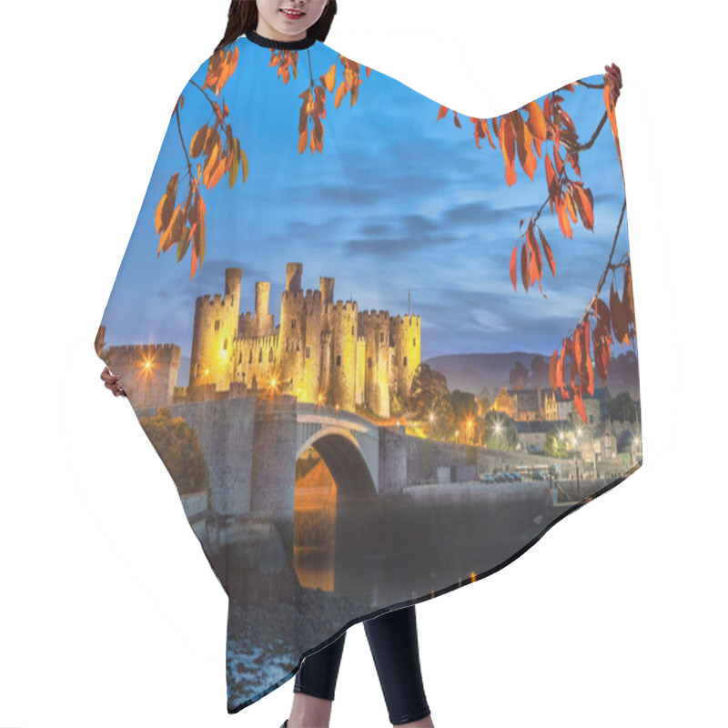 Personality  Famous Conwy Castle In Wales, United Kingdom, Walesh Series Of Castles Hair Cutting Cape