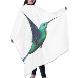Personality  3D Rendering Humming Bird On White Hair Cutting Cape
